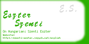 eszter szenti business card